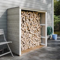 Abri à bûches extérieur 1,14 m² - 75 x 153 x h159 cm