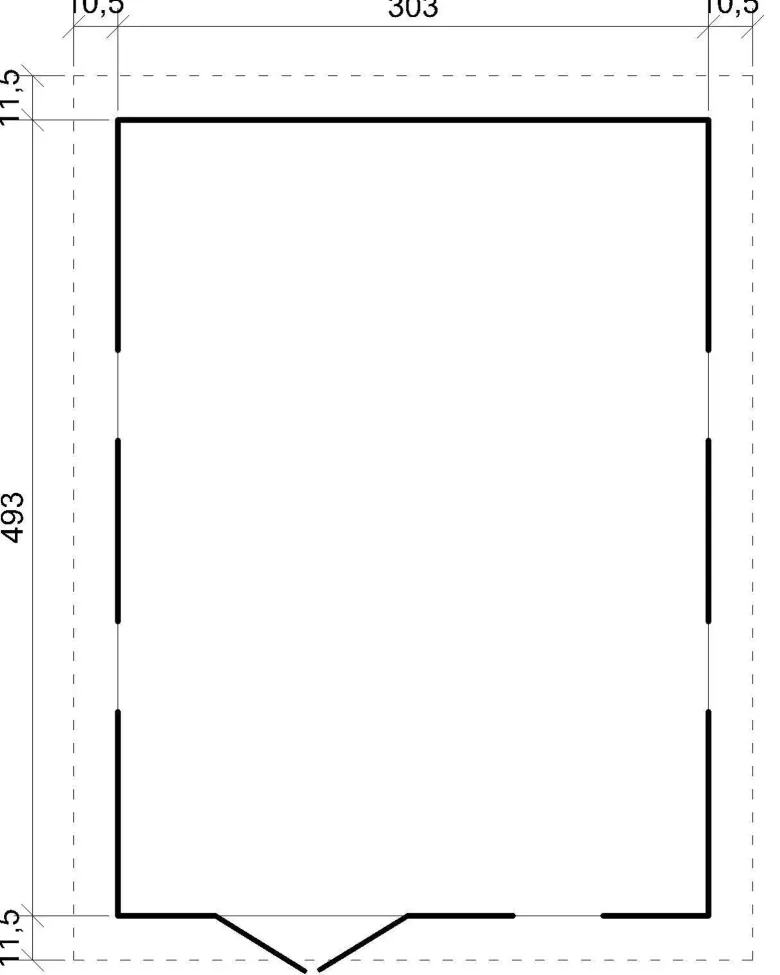 Abri de jardin en bois avec les planchers imprégné h226x324x516 cm - 15 m²