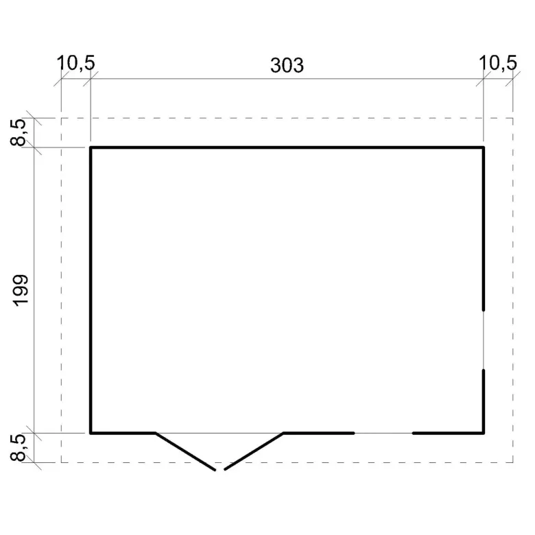 Abri de jardin en bois avec les planchers imprégné- 6m2