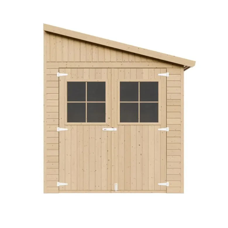 Abri de jardin en bois avec paroi latérale avec les planchers imprégné 6 m2