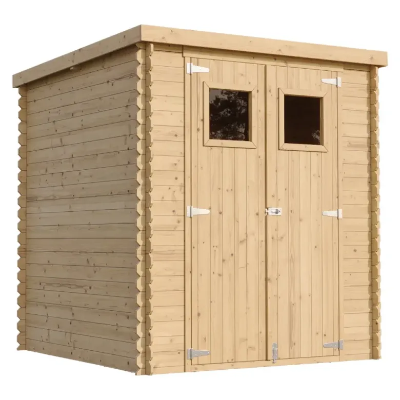Abri de jardin en bois avec sol traité - l204xl204xh200 cm-3.53 m2