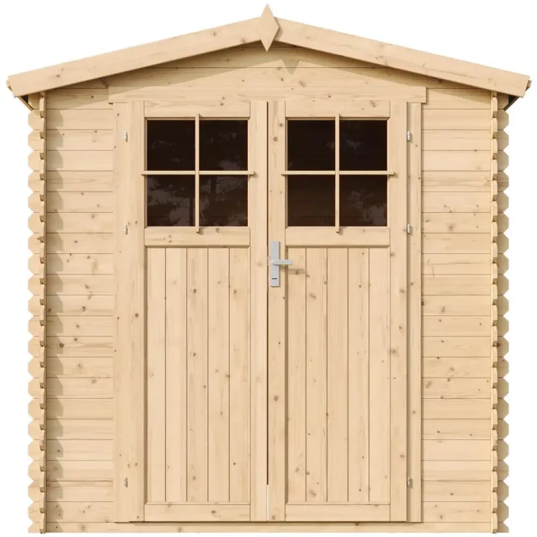 Abri de jardin en bois avec sol traité porte verrouillable 3.53 m2
