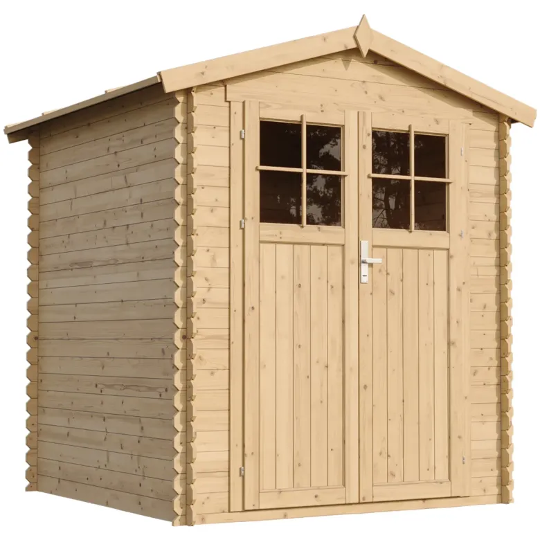 Abri de jardin en bois avec sol traité - l186xl196xh218 cm - 2,82 m2