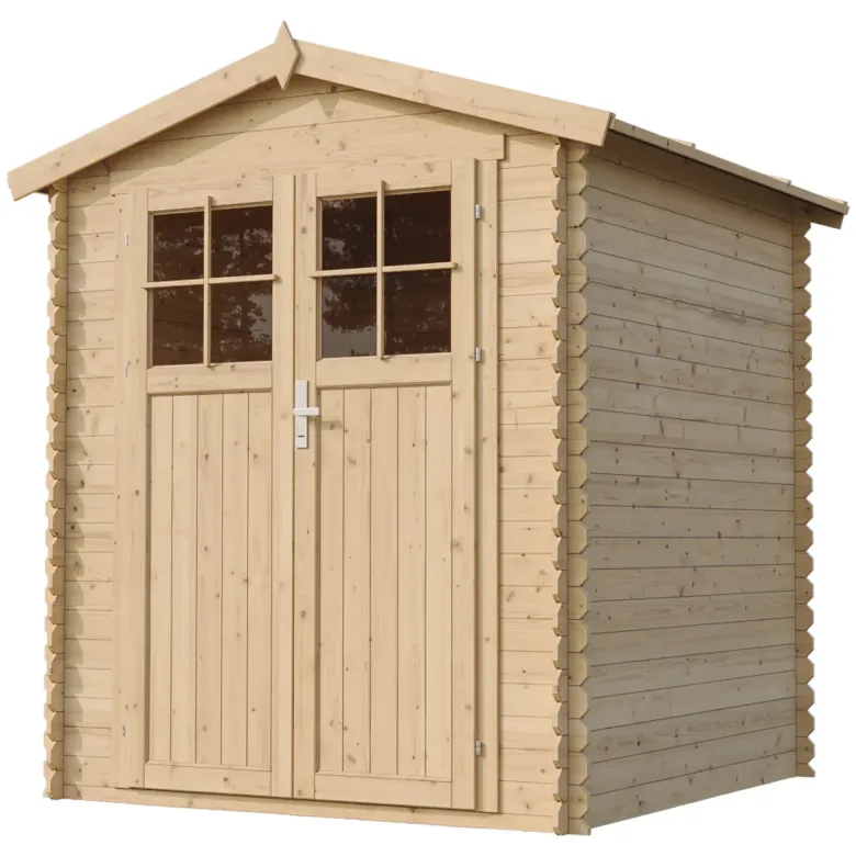 Abri de jardin en bois avec sol traité - l186xl196xh218 cm - 2,82 m2