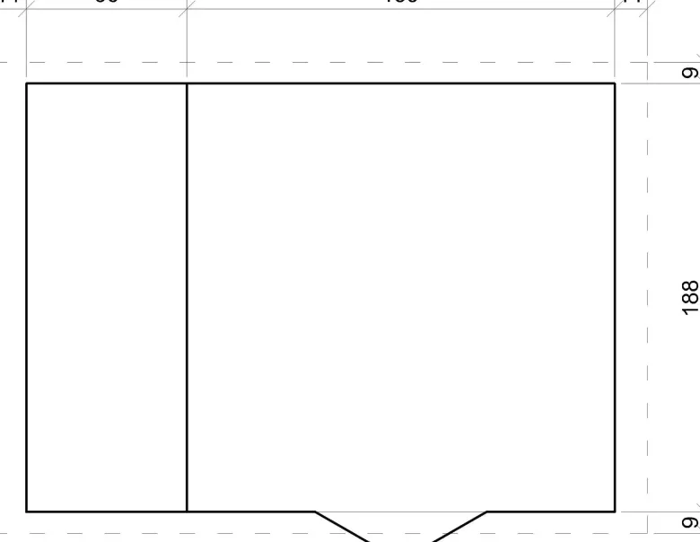 Abri de jardin en bois et range bûches extérieur avec sol traité 3,53+0,97m2