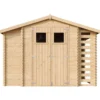 Abri de jardin en bois et range bûches extérieur - 3,53 + 0,97+0,97 m2