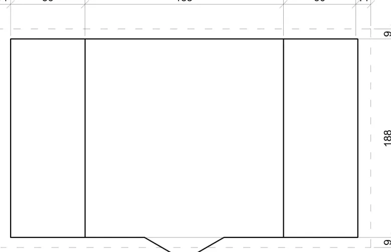 Abri de jardin en bois et range bûches extérieur - 3,53 + 0,97+0,97 m2