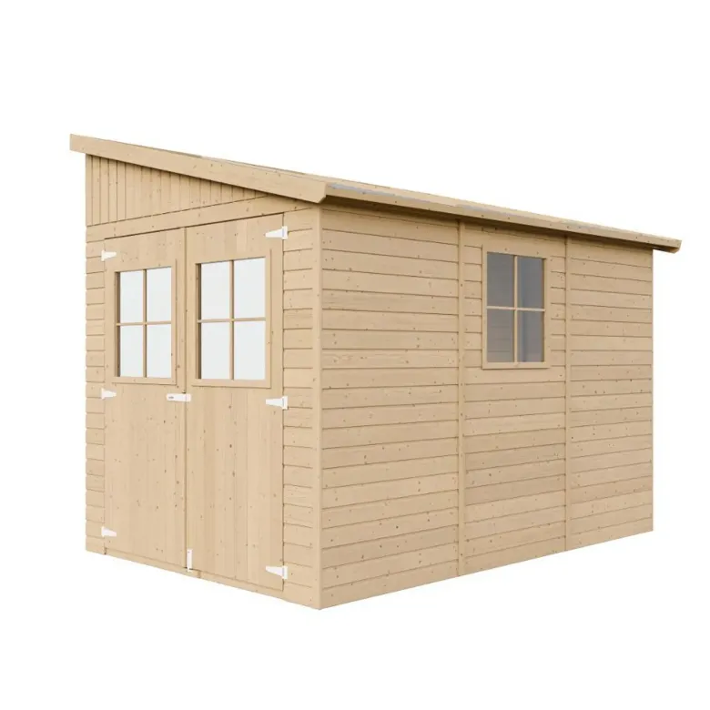 Abri de jardin en bois (sans paroi latérale)- 6 m2 -