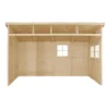 Abri de jardin en bois sans paroi latérale - 8 m2