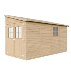 Abri de jardin en bois sans paroi latérale - 8 m2