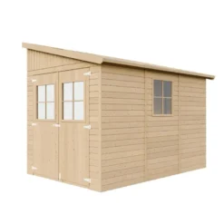 Abri de jardin en bois sans paroi latérale avec les planchers imprégné 6 m2