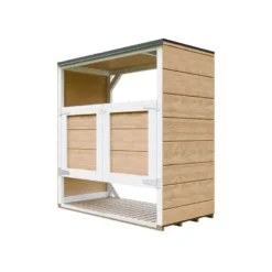 Abri de jardin pour poubelles, cache poubelle extérieur 2x240l jaune