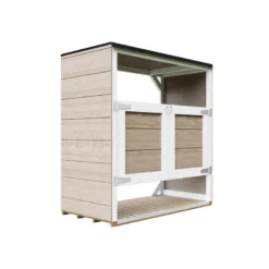 Abri de jardin pour poubelles, cache poubelle extérieur 2x240l marron