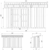 Abri de jardin qualité premium 4m² l161xl412xh239 cm - gris foncé