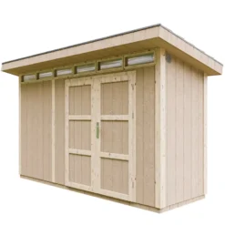 Abri de jardin qualité premium 4m² l161xl412xh239 cm - gris foncé