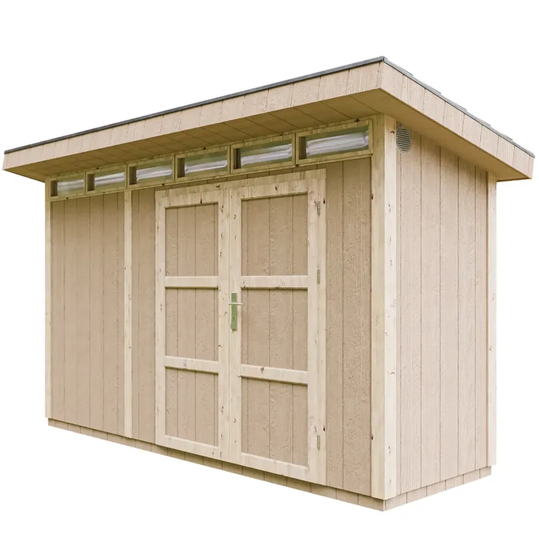 Abri de jardin qualité premium 4m² l161xl412xh239 cm - jaune