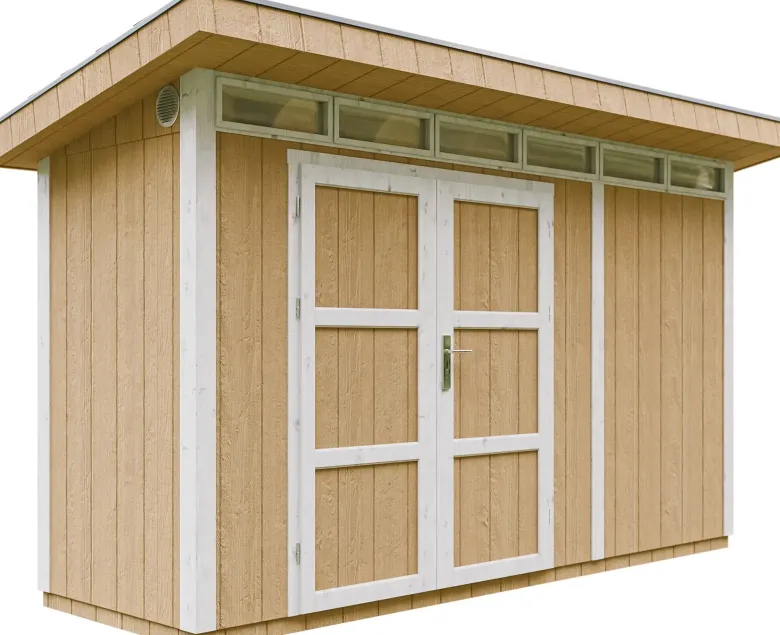 Abri de jardin qualité premium 4m² l161xl412xh239 cm - jaune