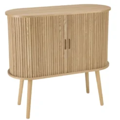 Agathe - buffet ovale 80x33cm en bois couleur naturelle