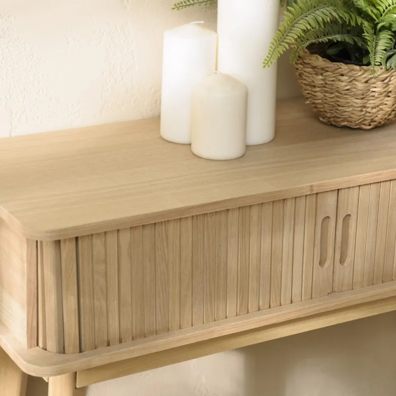 Agathe - console 80x30cm en bois couleur naturelle