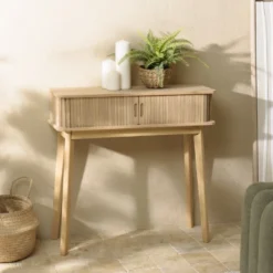 Agathe - console 80x30cm en bois couleur naturelle