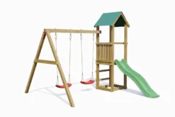 Aire de jeux avec toboggan, double bala