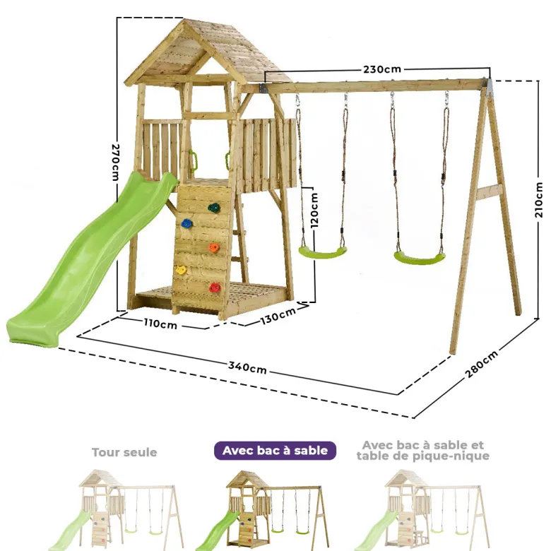 Aire de jeux portique woodi