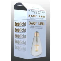 Ampoule lampe e27 led déco filaments dro