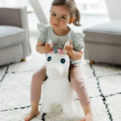 Animal sauteur gonflable licorne