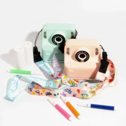 Appareil photo avec impression pixiprint rose enfant - mob
