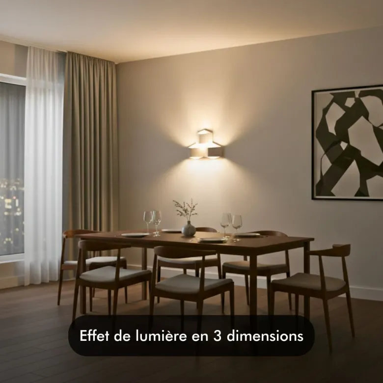 Applique murale led - inoleds - cube 3d - blanc