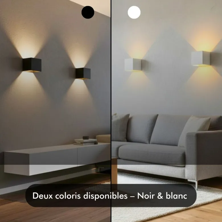 Applique murale led - inoleds - cube - blanc