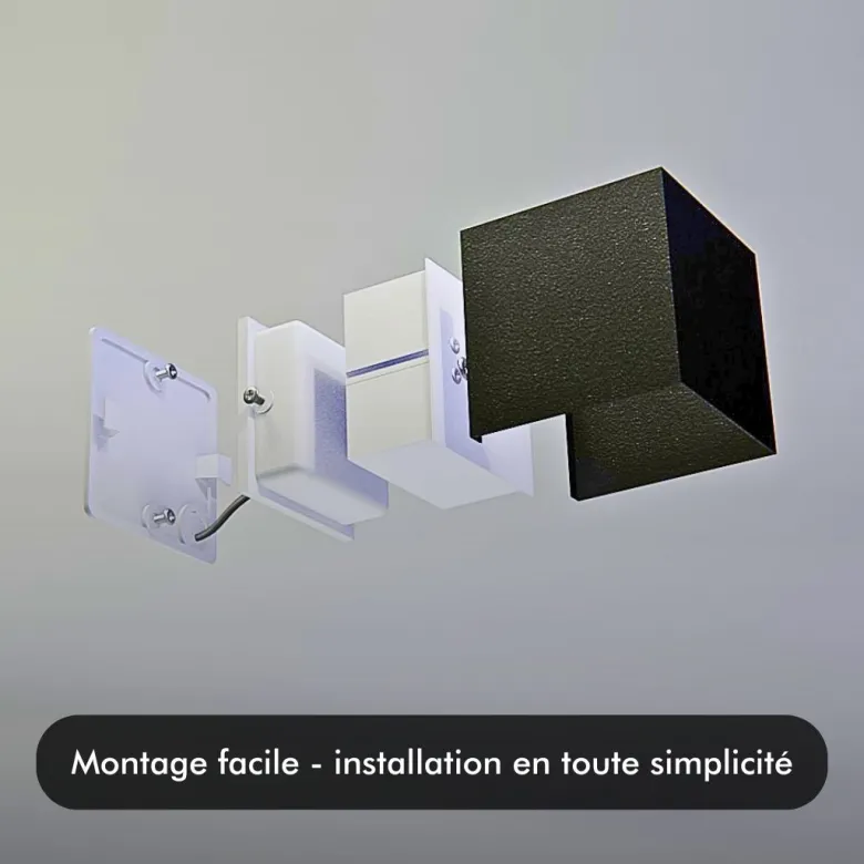 Applique murale led - inoleds - cube - blanc