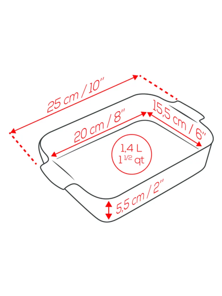 Appolia plat four céramique rectangle