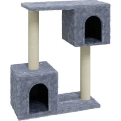 Arbre à chat meuble tour grimper jouet 55 x 22 x 60 cm gris
