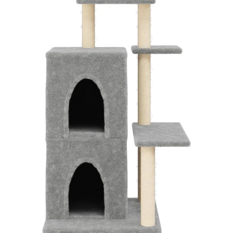 Arbre à chat meuble tour grimper jouet 61.5 x 60.5 x 97 cm gris