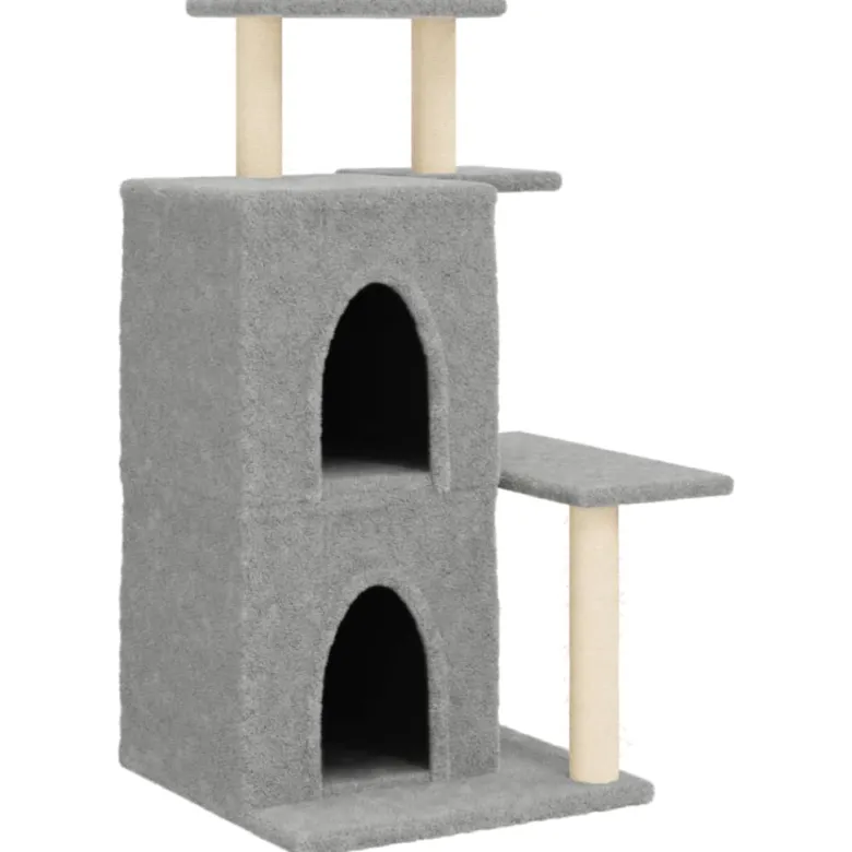 Arbre à chat meuble tour grimper jouet 61.5 x 60.5 x 97 cm gris