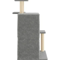Arbre à chat meuble tour grimper jouet 61.5 x 60.5 x 97 cm gris
