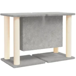 Arbre à chat meuble tour grimper jouet 74 x 35 x 50 cm gris
