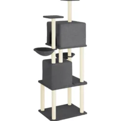 Arbre à chat meuble tour grimper jouet 103.5 x 90 x 180 cm gris