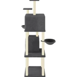 Arbre à chat meuble tour grimper jouet 103.5 x 90 x 180 cm gris