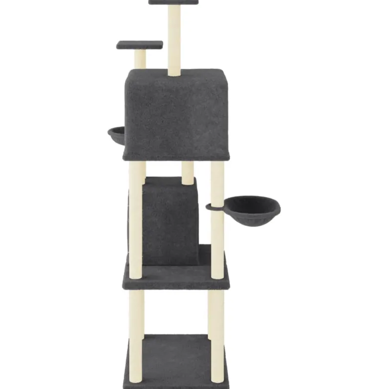 Arbre à chat meuble tour grimper jouet 103.5 x 90 x 180 cm gris