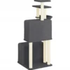 Arbre à chat meuble tour grimper jouet 73.5 x 69 x 122 cm gris