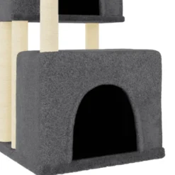 Arbre à chat meuble tour grimper jouet 73.5 x 69 x 122 cm gris