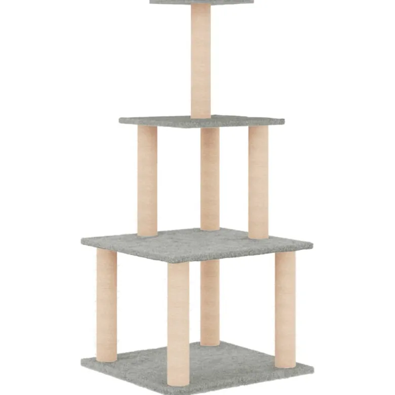 Arbre à chat meuble tour grimper jouet 47.5 x 47.5 x 111 cm gris