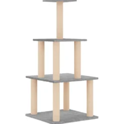 Arbre à chat meuble tour grimper jouet 47.5 x 47.5 x 111 cm gris