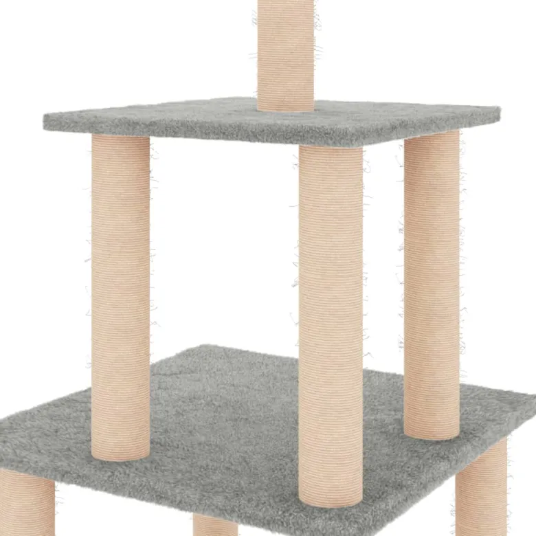 Arbre à chat meuble tour grimper jouet 47.5 x 47.5 x 111 cm gris