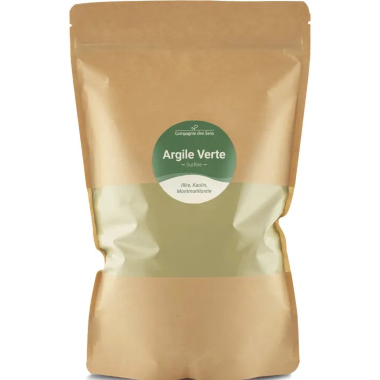 Argile verte illite - poudre surfine - 1kg