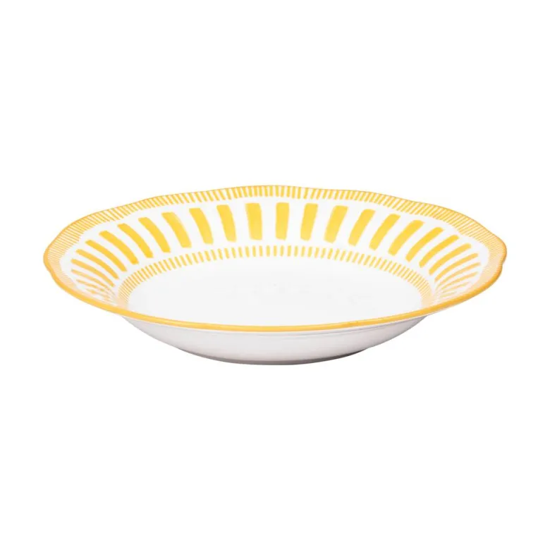 Assiette creuse napoli 22 cm Jaune