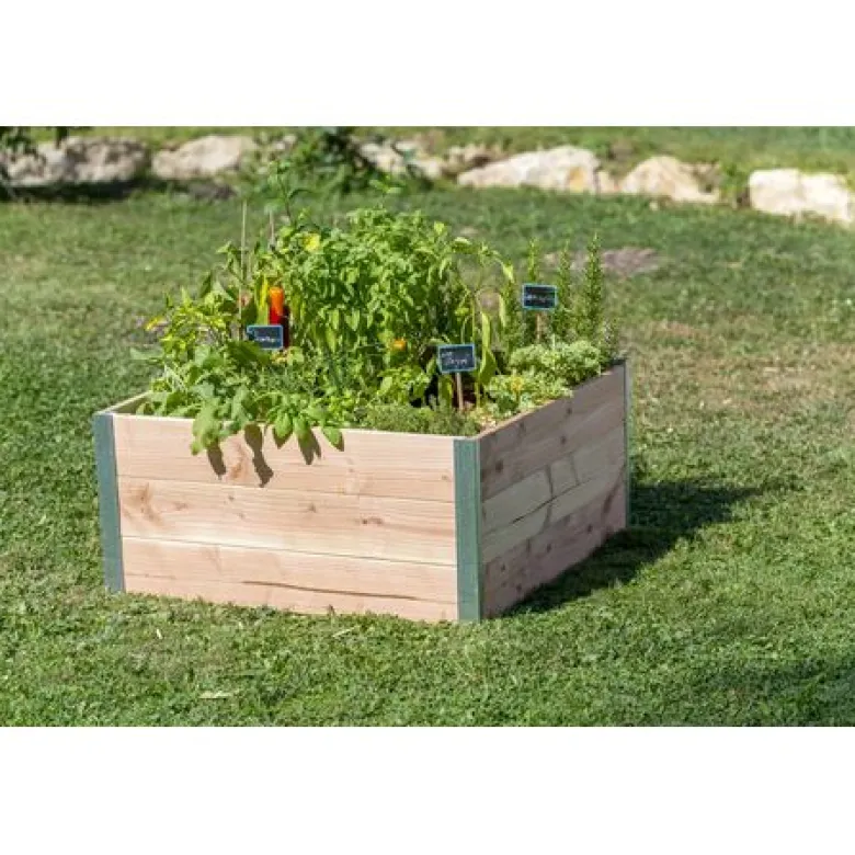 Bac bois douglas design 80x75xh36cm