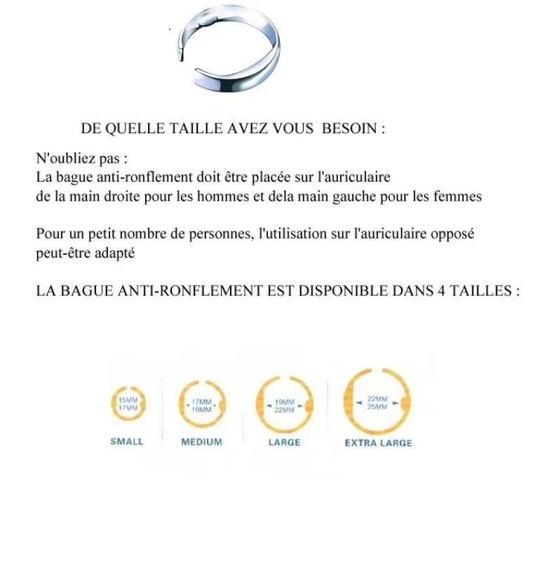 Bague anti-ronflement - taille l